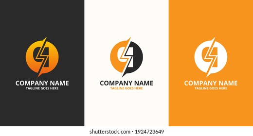 Vorlage des E-Mail-Anfangsbuchstabens Q Logo. Vektorgrafik von Illustrationen. Design-Konzept Elektrischer Bolzen mit Buchstabensymbol. Perfekt für Corporate- und Technologiemarkenidentität