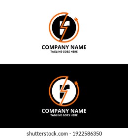 Vorlage für das Symbol für das Symbol für den elektrischen Anfangsbuchstaben R. Vektorgrafik von Illustrationen. Design-Konzept Elektrische Bolzen und elektrische Stecker Mit Buchstabensymbol. Perfekt für Corporate- und Technologiemarkenidentität