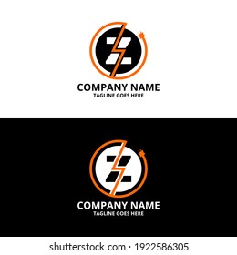 Electric initial letter Z Logo Icon Template. Illustration vector graphic. Design concept Electrical Bolt and electric plugs With letter symbol. Perfect for corporate, more technology brand identity