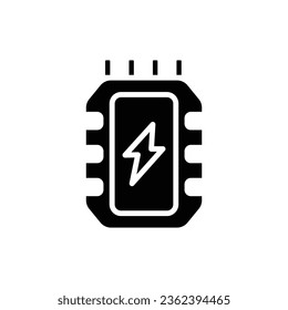 Electric Inverter Filled Icon Vector Illustration 