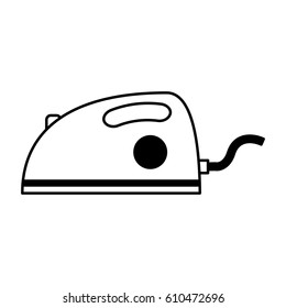 electric iron appliance icon vector illustration design