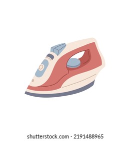 Electric iron in flat design style isolated vector