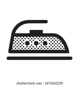 Electric Iron. Icon Filled with Dots.