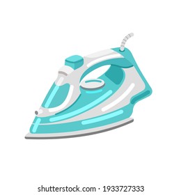 Electric iron. Icon. Isolated vector flat illustration