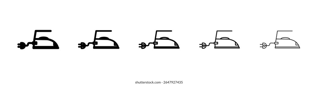 Icono de hierro eléctrico aislado Vector sobre fondo blanco