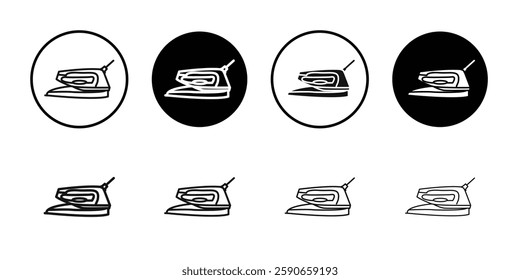 Electric Iron icon line art vector