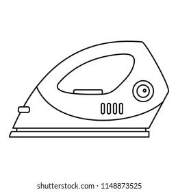 Electric iron icon. Outline electric iron vector icon for web design isolated on white background