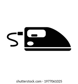 Electric Iron Icon, Simple Design Style.
