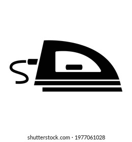 Electric Iron Icon, Simple Design Style.