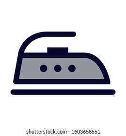 Electric Iron. Simple Vector Color Icon.