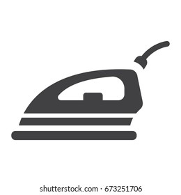 Electric iron solid icon, household and appliance, vector graphics, a glyph pattern on a white background, eps 10.