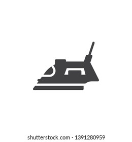 Electric iron vector icon. filled flat sign for mobile concept and web design. Steam iron glyph icon. Symbol, logo illustration. Pixel perfect vector graphics