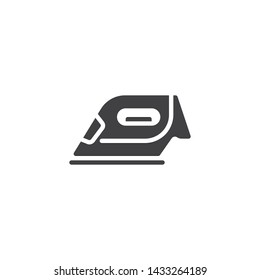 Electric iron vector icon. filled flat sign for mobile concept and web design. Wireless iron glyph icon. Symbol, logo illustration. Vector graphics