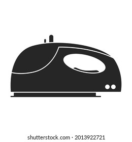 Electric iron vector icon.Black vector icon isolated on white background electric iron.