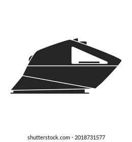 Icono de vector de hierro eléctrico.Icono de vector negro aislado en hierro eléctrico de fondo blanco.