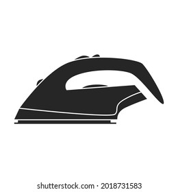 Electric iron vector icon.Black vector icon isolated on white background electric iron.