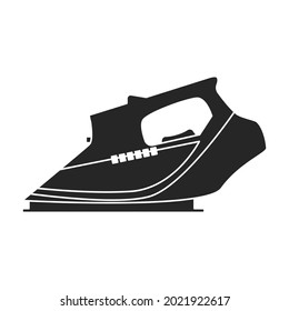 Electric iron vector icon.Black vector icon isolated on white background electric iron.