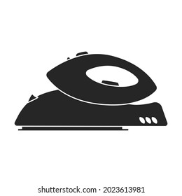 Icono de vector de hierro eléctrico.Icono de vector negro aislado en hierro eléctrico de fondo blanco.