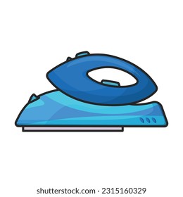 Electric iron vector icon.Color vector icon isolated on white background electric iron.
