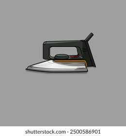 electric iron Vector illustration, Flat design, electric stuff design, isolated background.