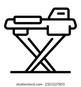 Electric ironing icon outline vector. Iron board. Steam house