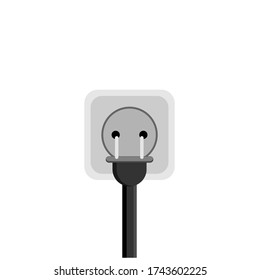 
Electric jack vector illustration of a flat line