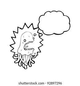 caricatura de medusas eléctricas