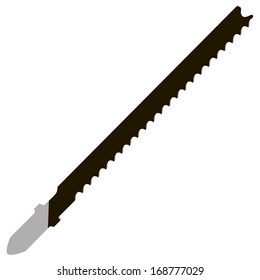 Electric Jig Saw Blade For Wood Working. Vector Illustration.