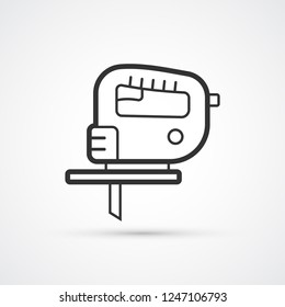 Electric jigsaw hand tool icon. Vector illustration