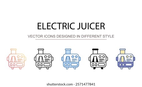 Electric Juicer icon design with white background stock illustration