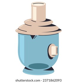 Electric juicer vector cartoon illustration isolated on a white background.