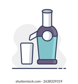 Electric juicer vector icon. Kitchen appliance. Graph symbol for cooking web site design, logo, app, UI