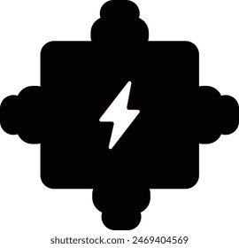 Electric junction box icon. Junction box sign. Instrument junction box symbol. flat style.