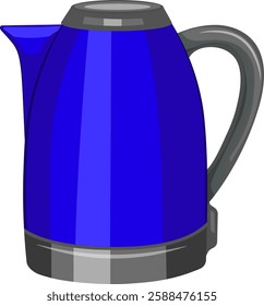 Electric kettle blue without background