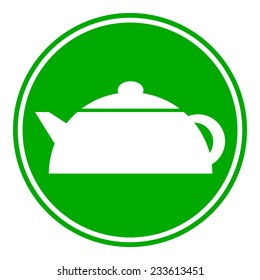 Electric kettle button on white background. Vector illustration.