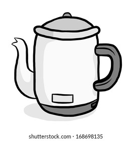 electric kettle/ cartoon vector and illustration, isolated on white background.