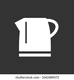 Electric kettle, coffee maker icon, stock vector, eps10.