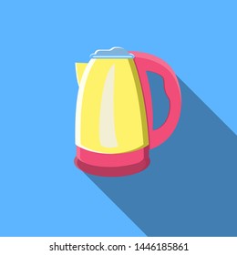 Electric Kettle flat icon, kitchen and appliance, vector graphics, a colorful solid pattern on a white background, EPS10