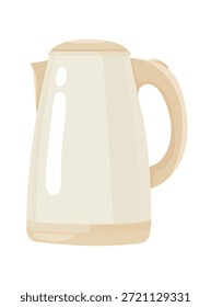 Electric kettle. Flat vector clipart, illustration with isolated background.