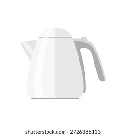 Diseño de Vector plano de hervidor eléctrico aislado sobre fondo blanco. Icono de electrodoméstico de cocina