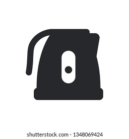 electric kettle flat vector icon
