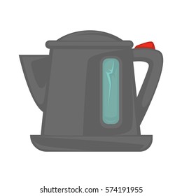 Electric kettle garbage or electronic household appliance waste vector icon of isolated inorganic domestic litter or environment pollution element