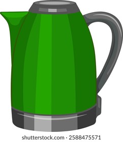 Electric kettle green without background