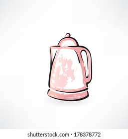 electric kettle grunge icon