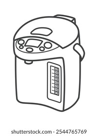 Electric kettle. Home appliances. Vector illustration.