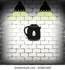 Electric kettle icon.