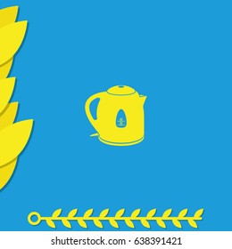 Electric kettle icon.