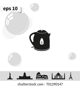 Electric kettle icon.