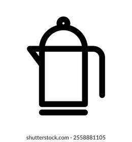 Electric kettle icon, beverage, drink, vector illustration