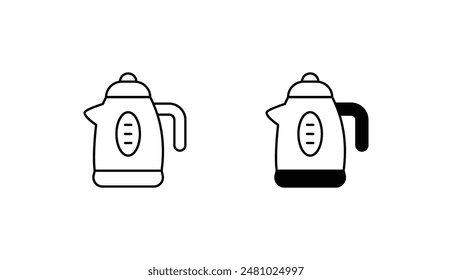 Diseño de icono de hervidor eléctrico con fondo blanco ilustración de stock